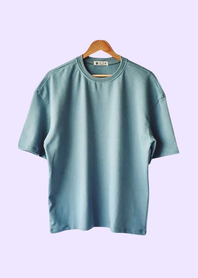 Camiseta oversize verde claro para hombre